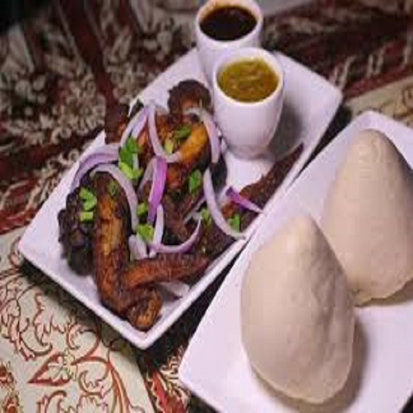 Banku with Spicy Wings
